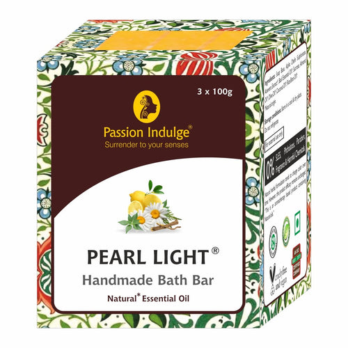 Passion Indulge Handmade Bath Bar Soap Pearl Light Pack of 3