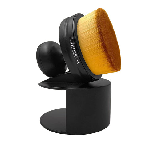 Majestique Flat Round Shaped Foundation Blender Brush Black 1 Piece