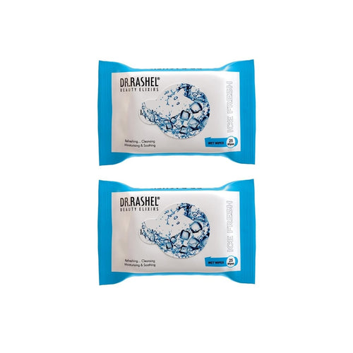 DR.RASHEL Ice Fresh Face Wet Wipes pack of 2 25 gm