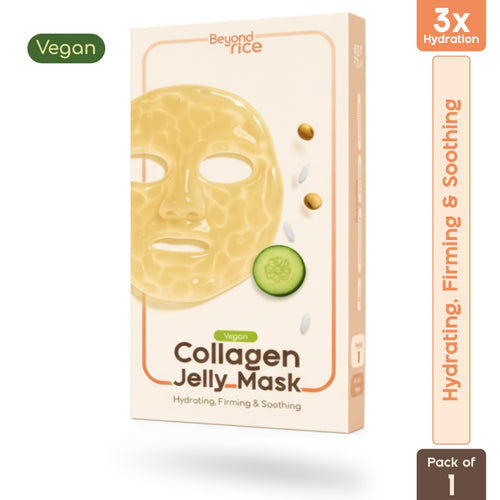 Beyond Rice Collagen jelly mask - Rice, Niacinamide & Cucumber (Vegan) 1 Pack