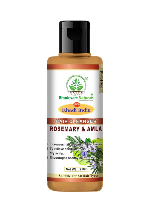 Bhudevam Naturals Khadi Rosemary & Amla Shampoo – Nourish, Repair & Smooth Hair - 1