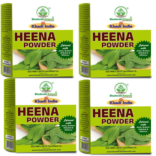 Bhudevam Naturals Khadi Black Henna Powder for Hair Coloring – Herbal Mehndi for Strong, Shiny & Naturally Black Hair 400gm - 1