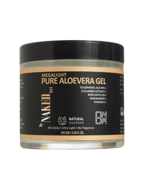 by NAKED fact Megalight 0 % Sticky Aloe Vera Gel for Men & Women | 100 ml