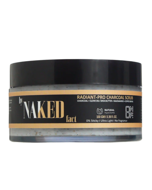By NAKED fact Radiant Pro Charcoal Exfoliating Face Scrub for Men & Women | 100g