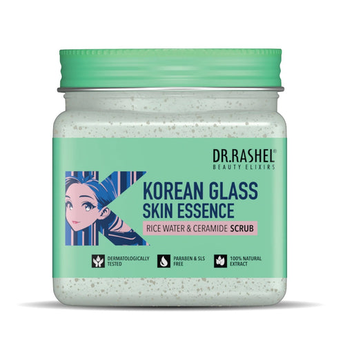 DR.RASHEL Korean Glass Skin Essence Scrub – Exfoliating & Smoothing Formula for Glass-Like Skin (380ML)