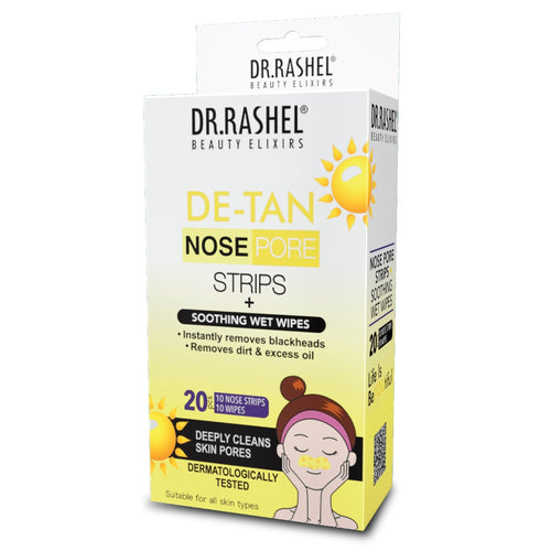 DR.RASHEL De-Tan Nose Strips – Instant Tan & Blackhead Removal Strips for Clear Skin (Pack of 20)