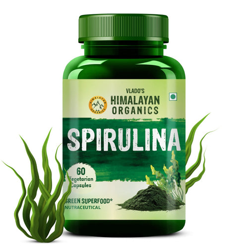 Vlado's Himalayan Organics Spirulina 2000mg Supplement 60 Capsules