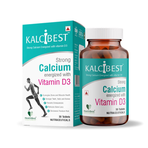 HealthBest KalciBest Calcium Tablets For Men & Women 30 Supplement