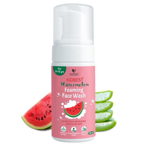 HealthBest Kids Foaming Face Wash Gentle Daily Cleanser Removes Sweat And Dirt 100ml