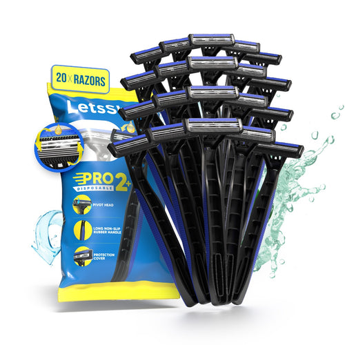 LetsShave Pro 2 Disposable Razor for men (Pack of 20) Kit