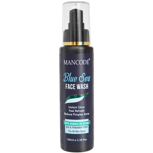 Mancode Blue Sea Face Wash for Instant Glow & Refreshing Feel 100ml
