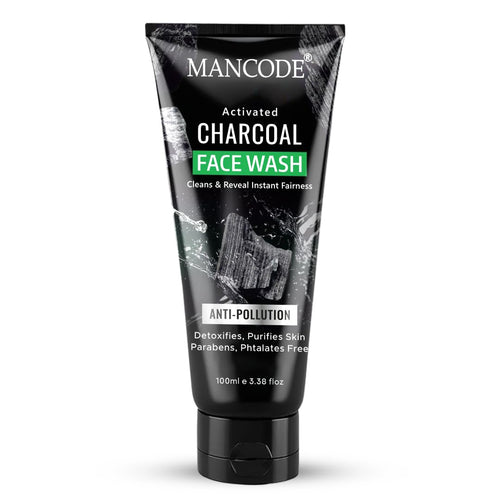 Mancode Charcoal Face Wash For Deep Cleansing & Oil Control- 100ml