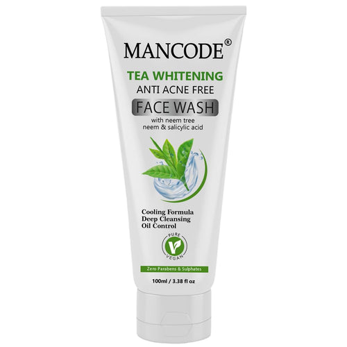 Mancode Tea Whitening Anti Acne Free Face Wash 100ml