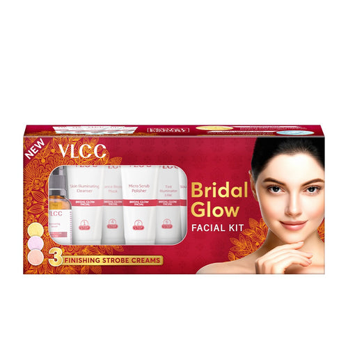 VLCC Bridal Glow Facial Kit For De-Tans, Rejuvenates And Brightens Skin 50 gm