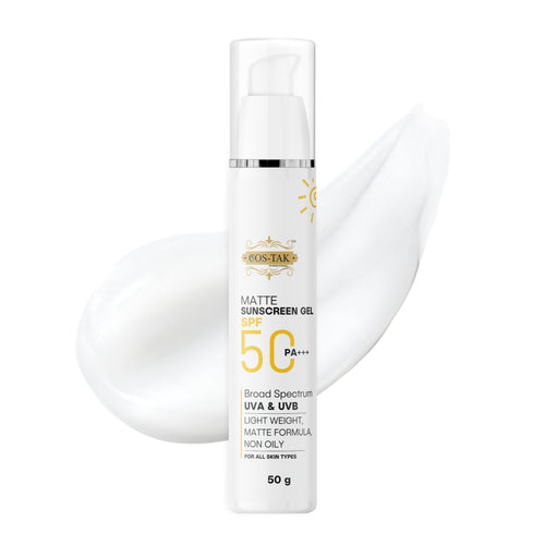 COSTAK Matte Sunscreen Gel SPF 50 PA+++ 50GM