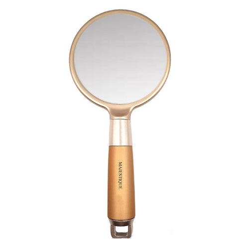 Majestique Gold Finished Handle Mirror For Makeup 1 Piece