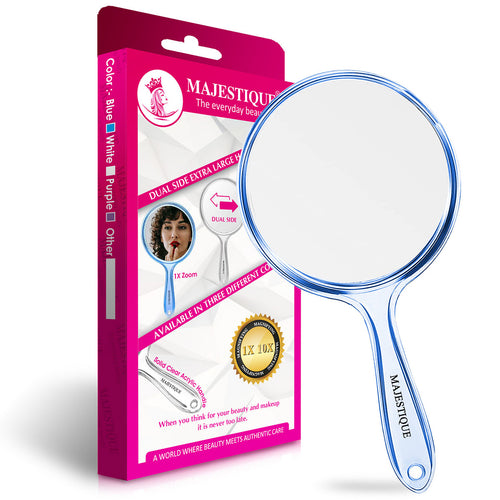 Majestique Dual Side Extra Large Handheld Mirror Assorted 1 Piece