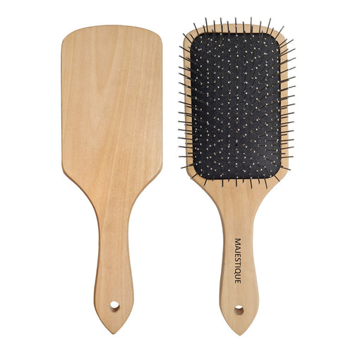 Majestique Wood Hair Paddle Brush For Adults & Baby Kids Assorted 1 Piece