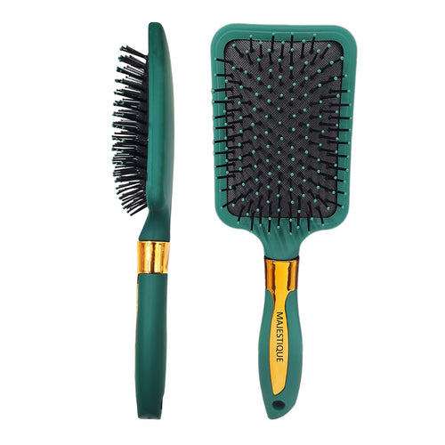 Majestique Paddle Brush with A Large Cushion - Velvet Green 1 Piece