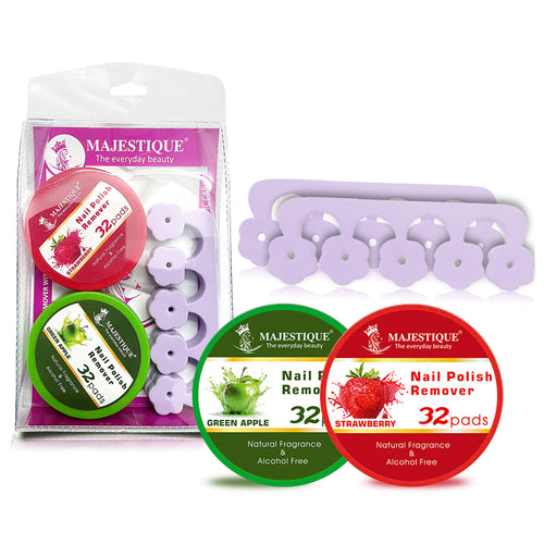 Majestique Nail Polish Removal & Toe Separator Set 4 Pieces 4 Pieces