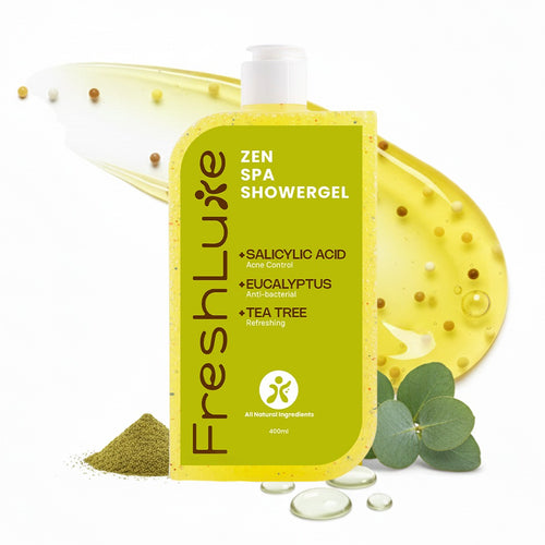 FreshLuxe Zen Spa Shower Gel & Body Wash with TeaTree, Eucalyptus 400ml