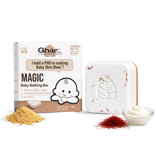 Ghar Soaps Magic Baby Bar for Glowing Baby skin 75gm - 1