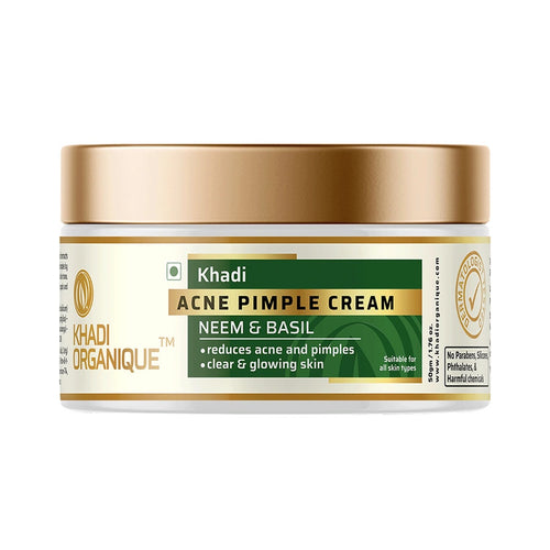 Khadi Organique Acne Pimple Cream With Neem & Basil 50 gm