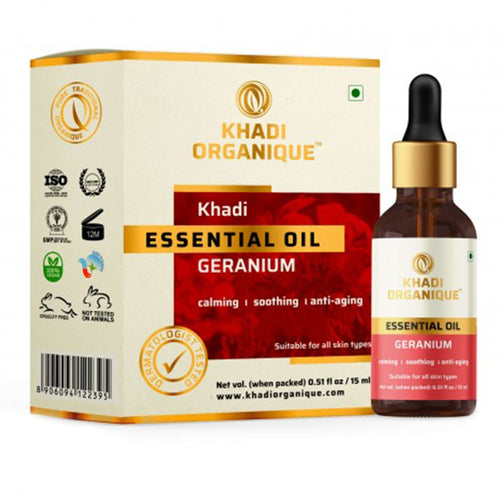 Khadi Organique Geranium Essential Oil 15 ml