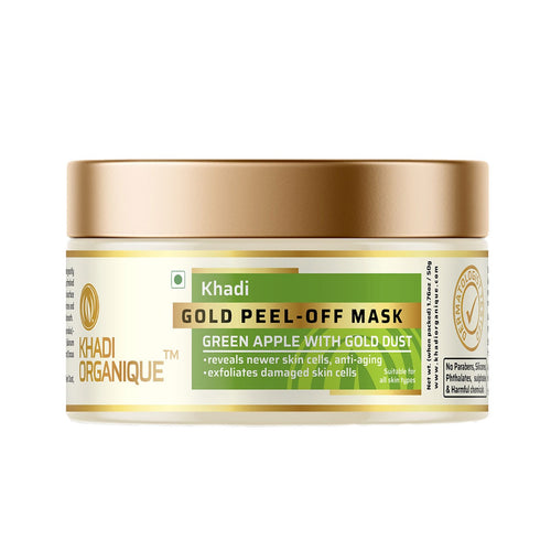 Khadi Organique Gold Peel Off Mask With Green Apple And Gold Dust 50 gm