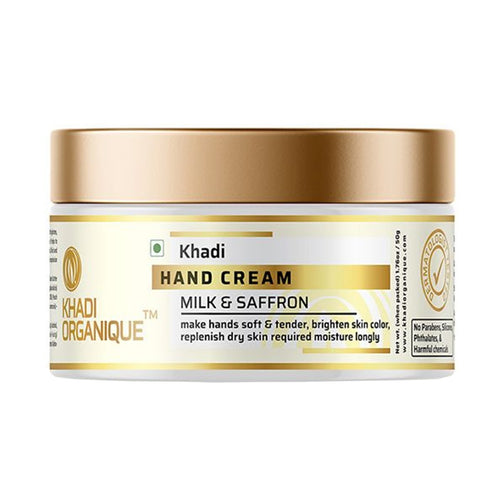 Khadi Organique Milk And Saffron Hand Cream For Dry And Rough Hands 50 gm