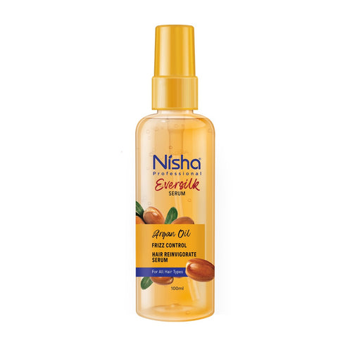 Nisha Hair Serum EverSilk Argan Oil Serum 100ml - Hair Serum for Dry Frizzy Hair, Serum for Hair Smoothing