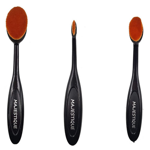 Majestique Supple Oval Makeup Brushes Set 3 Kit