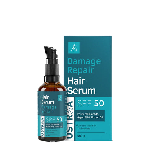 Ustraa Damage Repair Hair Serum SPF 50 for Men | Protects Hair from Sun Damage & Frizz 30 ml - 1