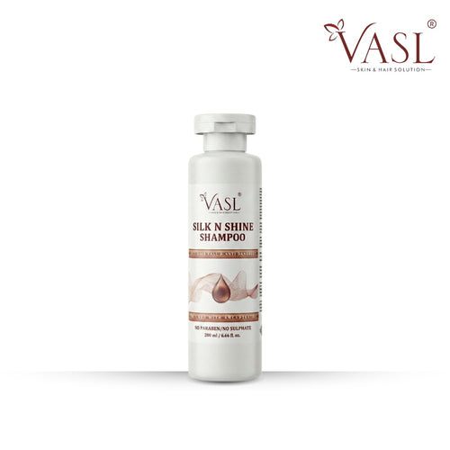 Vasl Silk N Shine Shampoo | Smoothing & Nourishing Shampoo for Soft, Silky & Shiny Hair | Frizz Control Hair Cleanser for Healthy-Looking Hair 200 ml - 1