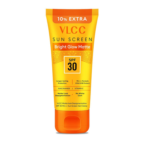 VLCC Bright Glow Matte SPF 30 PA ++ Sunscreen Gel Crème - 100g + 10g Extra