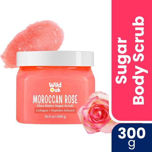 WildOak Moroccan Rose Sugar Body Scrub | 300g