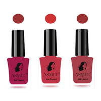 Asmee Premium Nail Polish Lotus Pink | Maple Leaves | Pearl Pink