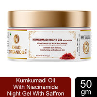 Khadi Organique Kumkumadi Night Gel With Kumkumadi Oil, Niacinamide & Saffron 50 gm