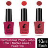 Asmee Premium Nail Polish Lotus Pink | Maple Leaves | Pearl Pink