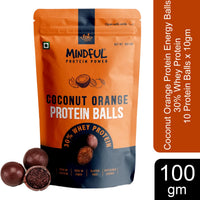 EAT Anytime Mindful Coconut Orange Protein Energy Balls 30% Whey Protein 10 gm * 10