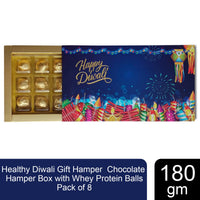EAT Anytime Healthy Diwali Gift Hamper Chocolate Hamper Box with Whey Protein Balls 10 gm * 8
