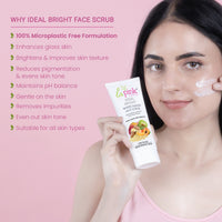 La Pink Ideal Bright Face Scrub With White Haldi & Kakadu Plum for Brightened Glass Skin Pack of 2