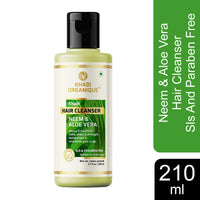 Khadi Organique Neem & Aloe Vera Hair Cleanser 210 ml