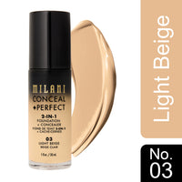 Milani Conceal + Perfect 2-In-1 Foundation + Concealer 03 Light Beige