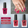 Asmee Premium Nail Polish Lotus Pink | Maple Leaves | Pearl Pink