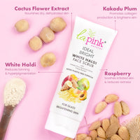 La Pink Ideal Bright Face Scrub With White Haldi & Kakadu Plum for Brightened Glass Skin Pack of 2