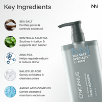 CINCINNUS Sea Salt Oil Control Moisturizing Facial Cleanser 210 ml