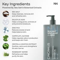 CINCINNUS Sea Salt Oil Control Refreshing Shower Gel 380 ml
