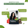 Nisha Henna Based Hair Colour Natural Black 25 g x 10 Packs