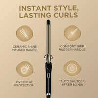 Ikonic Professional Curling Tong CT-16 Electric Hair Curler 16mm Barrel